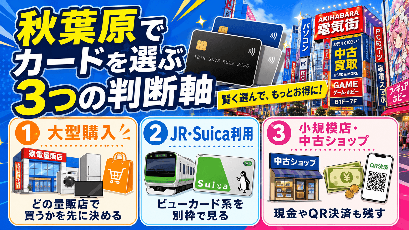 秋葉原でカードを選ぶ3つの判断軸 の画像