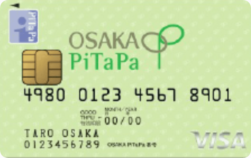 OSAKA PiTaPa VISA/Mastercardの券面画像