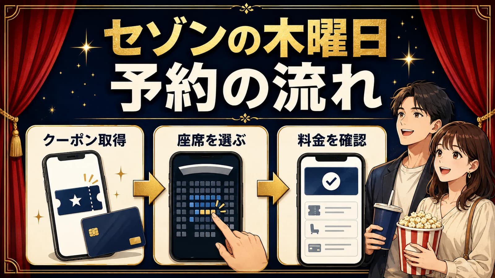 セゾンの木曜日でクーポン取得から座席予約まで の画像