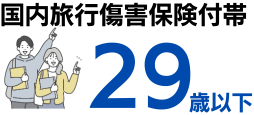 29歳以下なら国内旅行傷害保険は最高1,000万円(利用付帯)