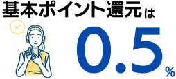 基本ポイント還元率は0.5%