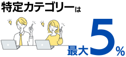 Amazonの特定カテゴリーは最大5.0%