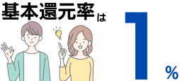 dカードの基本還元率は1.0%