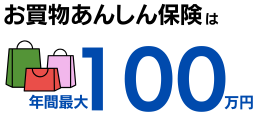 お買物あんしん保険は年間最大100万円